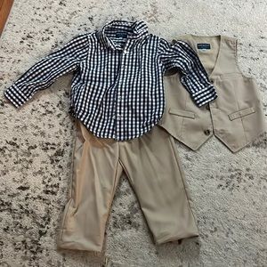 Three piece vest, shirt, pants, size 3T boy